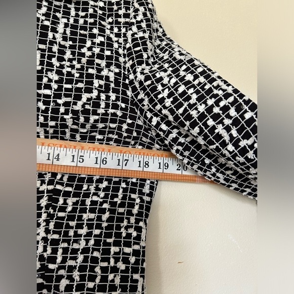 TOWN & TRAVEL Y2K Vintage 90’s Tweet popcorn Black/White Zip Blazer Jacket 4P - Picture 10 of 12